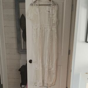 SHEIN White Lace Maxi Dress